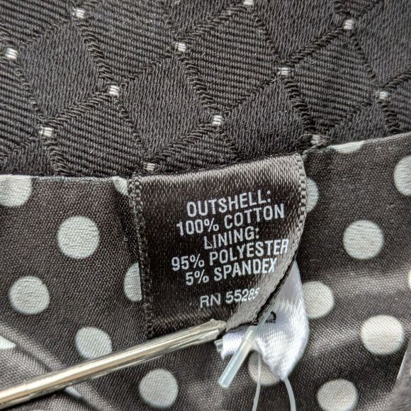 Express Design Studio Polka Dot Mini Skirt Black A-Line Lined Size 4 NWT - Picture 7 of 11